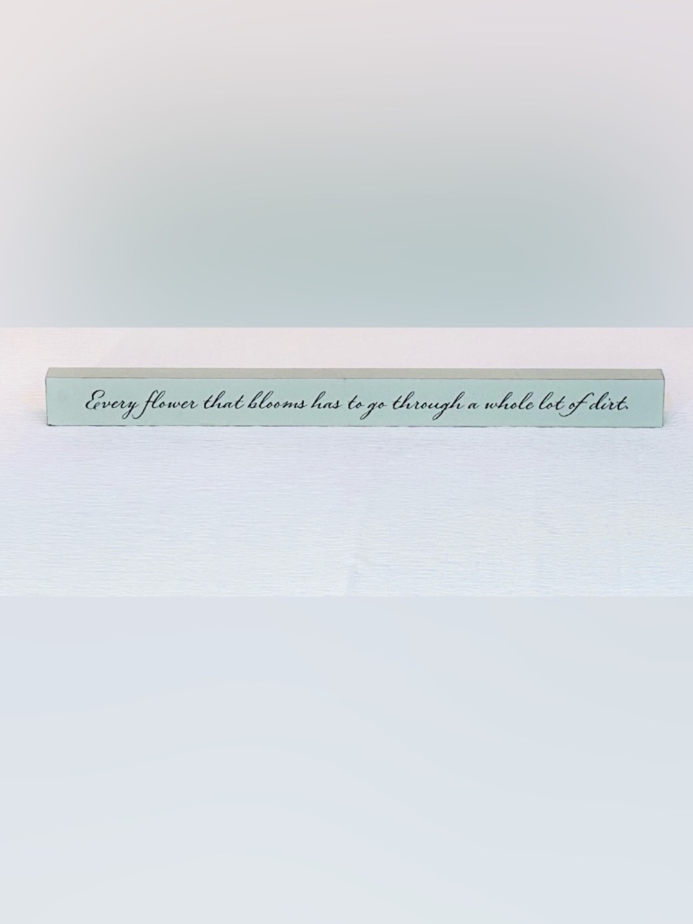 Hallmark Sage Green & Black Spring Blooms Inspirational Quote Wooden Sign